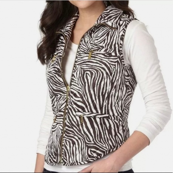 Michael Kors Jackets & Blazers - MICHAEL KORS Zebra Puffer Vest